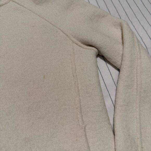 Tracksmith Freya Hoodie merino wool blend full zip sweatshirt cream size XS - Picture 11 of 15